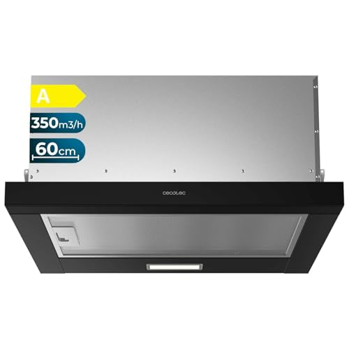Cecotec - 60 cm Telescopic Extractor Hood, 70 W Motor, 350 m3/h Suction Power