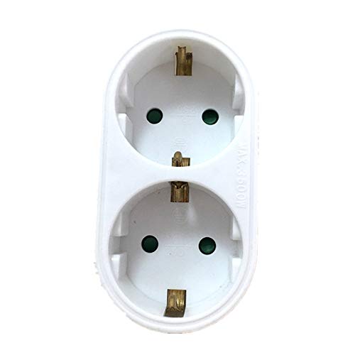 AMZ - European Type Conversion Plug 1 To 2 Way Power Adapter Socket 16A