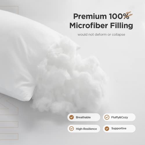 Acanva Polyester Decorative Rectangle Throw Pillow Inserts, Hypoallergenic Form Stuffer Cushion Sham Filler, 16x26, White, 1 Count (Pack of 1) - Medaid International