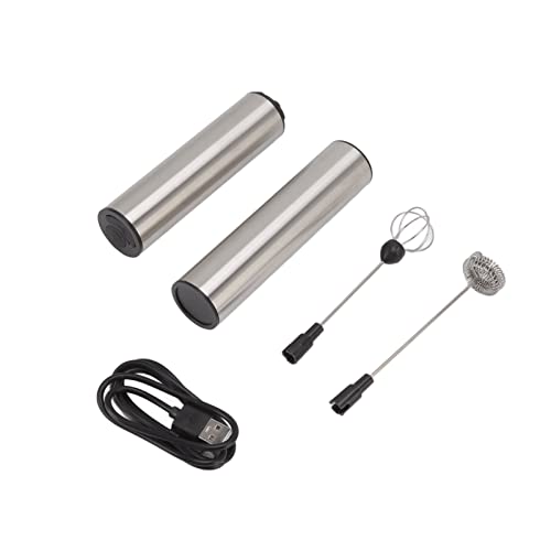 Euvaromex - Electric Milk Frother, Handheld Stainless Steel, Detachable Foamer for Smoothies & Cocktails