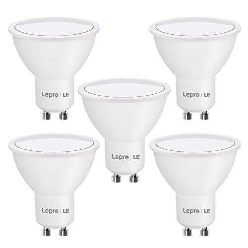 Lepro - GU10 LED Bulbs, Cool White 5000K, 4W, Pack of 5