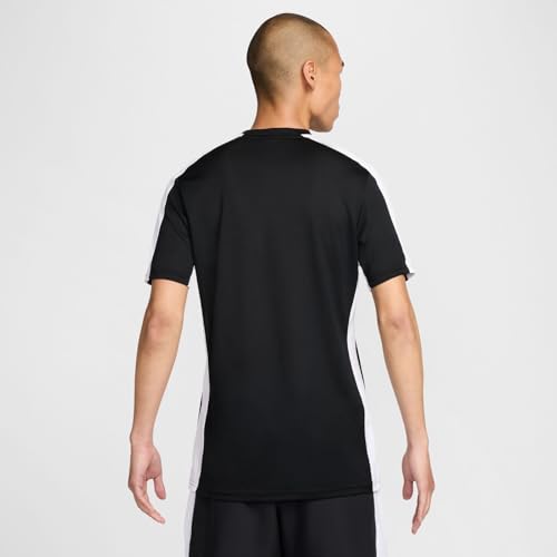 Nike Academy Men's Dri-FIT Short-Sleeve Soccer Top (Black/White/White, FZ0408-010) Size Small - Medaid International