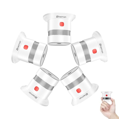 Heiman - Mini Smoke Alarm 5-Pack, 10-Year Battery, Reddot Award, CE Certified