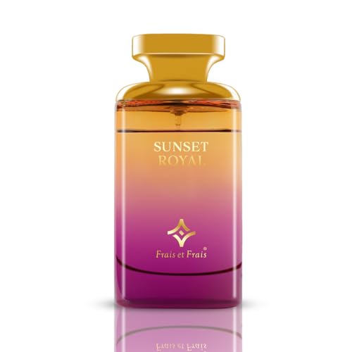 Frais et Frais Sunset Royal Perfume 100ML - Eau de Parfum - Unisex Floral Powdery Fragrance with Bergamot, Orris Root & Tonka Bean - Medaid International