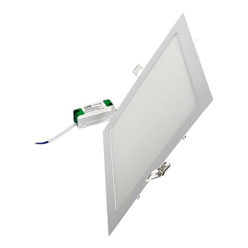 Jandei - 18W Square LED Downlight 4200K, Recessed Design for Home & Office