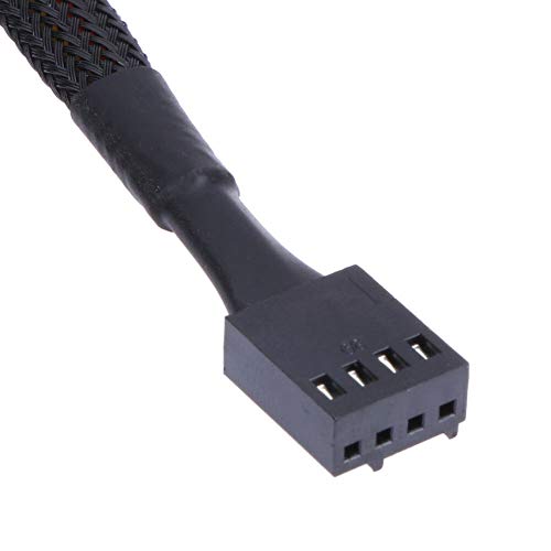 Greluma - 4 Way PWM Fan Hub Splitter, 3/4 Pin Male Connector for CPU Fans