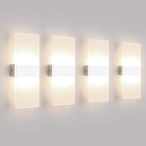 Klighten - Modern 12W LED Wall Light, Acrylic Design for Living Room & Bedroom