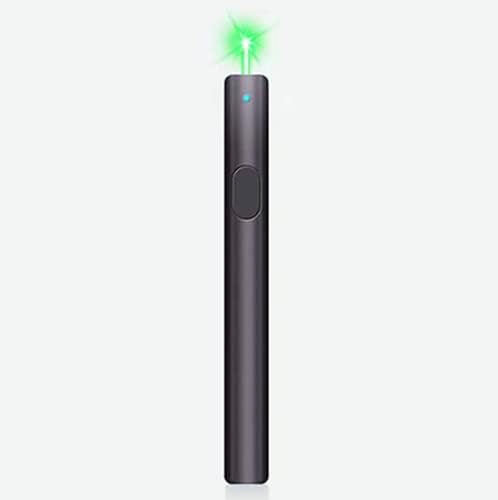 M Monoie Green Laser Pointer 1000ft Long Range, High Visibility Bright Beam, Metal Body Pen, for Teachers, Construction, Realtors, Presentations, Outdoor Use (Grey/Green Light) - Medaid International