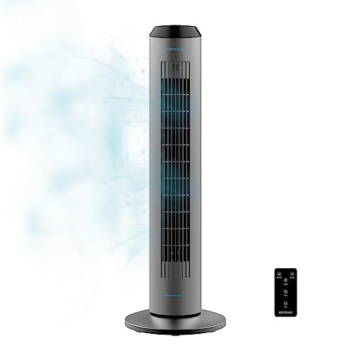 Cecotec - EnergySilence 8190 Skyline Ionic Tower Fan, 60W, 3 Speeds, Remote Control