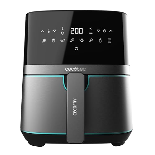 Cecotec - 5.5L Oil-Free Hot Air Fryer with Digital Touchpad & 8 Cooking Modes