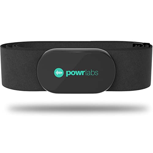 Powr Labs - Bluetooth & ANT+ Heart Rate Monitor Chest Strap, Comfortable Fit, Compatible with Polar, Garmin, Peloton
