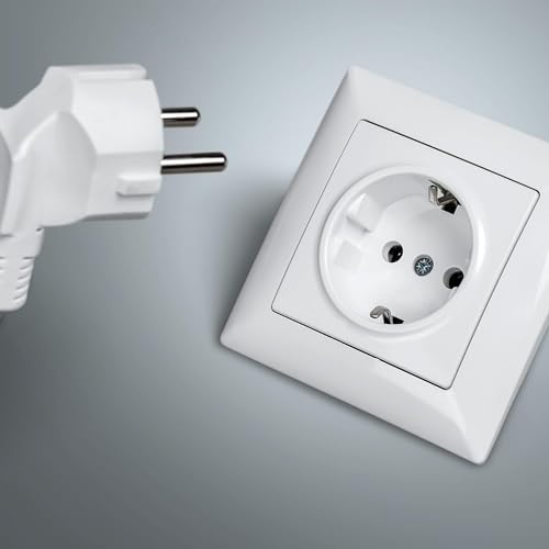 Adakat - Flush-Mounted Socket Set, All-in-One, 2 Sockets + Frame, Pure White