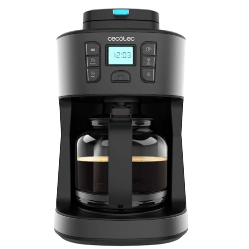 Cecotec - 1086W Grind & Drop Drip Coffee Maker, 12 Cups, Extremearoma Technology
