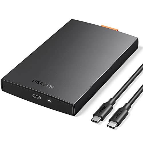 UGREEN - USB C 3.1 Gen 2 2.5 Inch SATA HDD/SSD Enclosure, 6Gbps UASP, Cable Included