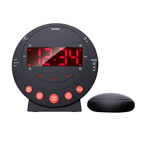 Generic - Loud Alarm Clock with Bed Shaker, Adjustable Brightness, USB Charger