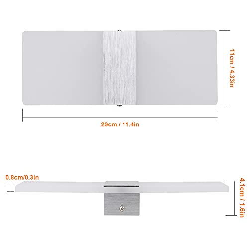 Klighten - Modern 12W LED Wall Light, Acrylic Design for Living Room & Bedroom