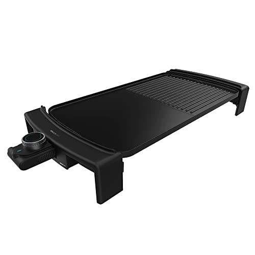 Cecotec - 2600W Electric Griddle with Durable Aluminium Plate, Black Finish