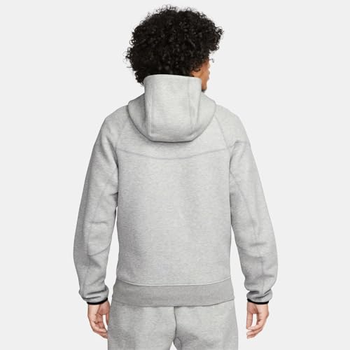 Nike Sportswear Tech Fleece Windrunner Men's Full-Zip Hoodie (DK GREY HEATHER/BLACK, FB7921-063) Size XX-Large - Medaid International