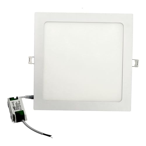 Jandei - 18W Square LED Downlight 4200K, Recessed Design for Home & Office