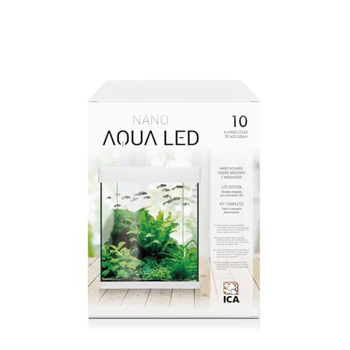 Ica - 10L Nano Aqua LED Crystal Aquarium Set with High-Quality Design