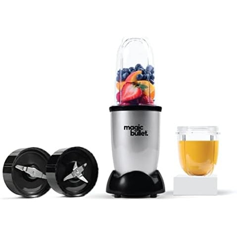 Magic Bullet Magic Bullet, 4 Piece Accessories, Multi-Function High-Speed Blender, Silver, MB4-0612 - Medaid