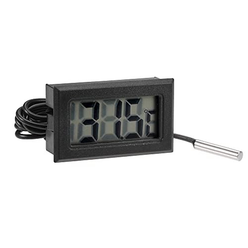 Uxcell - Digital Thermometer -50 to 110°C, 10K Temperature Gauge, 1m NTC Probe