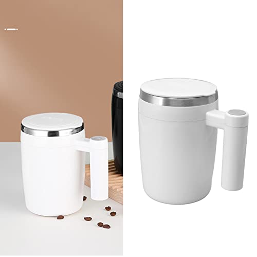 Topincn - 380ml Automatic Magnetic Stirring Mug, USB Rechargeable, Stainless Steel