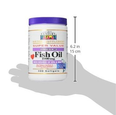 21st Century Fish Oil 1000 mg Softgels, 300 Count - Medaid International