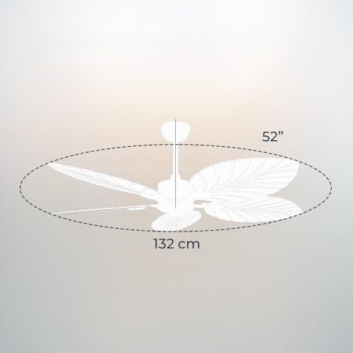 Cecotec - EnergySilence Aero 5200 Ceiling Fan with Remote Control, 6 Speeds, 8-Hour Timer