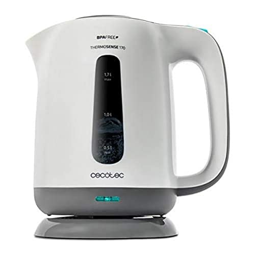 Cecotec - ThermoSense 170 Electric Kettle, 1.7L, BPA Free, 2200W Power, 360° Base
