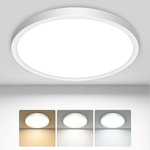 Slochi - Modern 6.5 Inch LED Flush Mount Light, 12W, 1200LM, 3 Color Temps