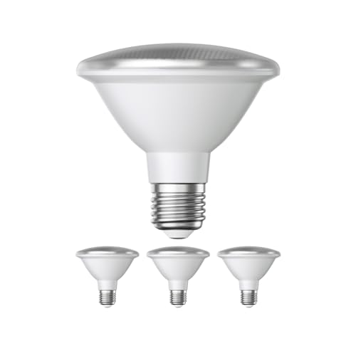 Ledscom.de - 4 x E27 LED Bulbs, PAR30 Short Neck, 13W, 1025lm, Mirror Reflector