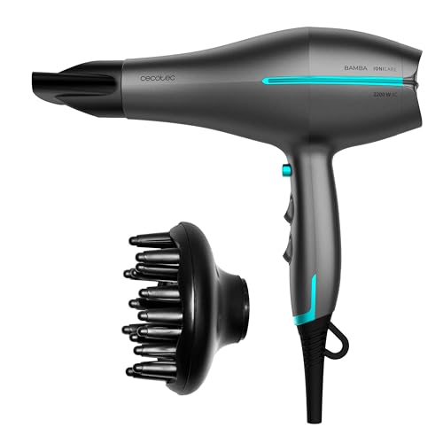 Cecotec - 2200W Ionic Hair Dryer with Cooling Air Function, Black