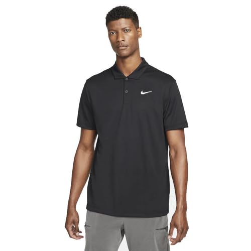 Nike Men's Court Dri-FIT Tennis Polo Black/White Small - Medaid International