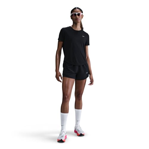 Nike Women's Tempo Dri-Fit Short-Sleeve Running Top, Black/Reflective Silver - Medaid International