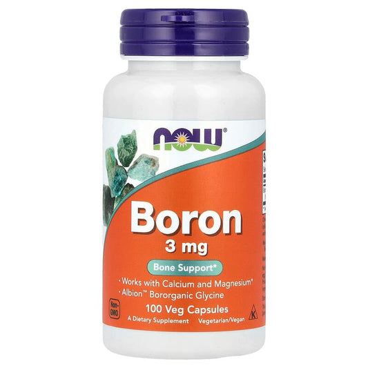 NOW Foods, Boron, 3 mg, 100 Veg Capsules - Medaid International