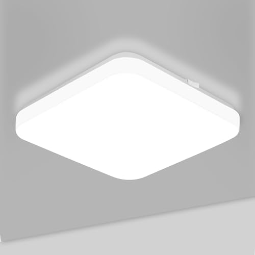 Lepro - 24W Super Bright Square LED Ceiling Light, Daylight White 5000K, IP44 Waterproof