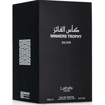 Lattafa Al Khas Winners Trophy Silver for Unisex Eau de Parfum Spray, 3.4 Ounce - Medaid International