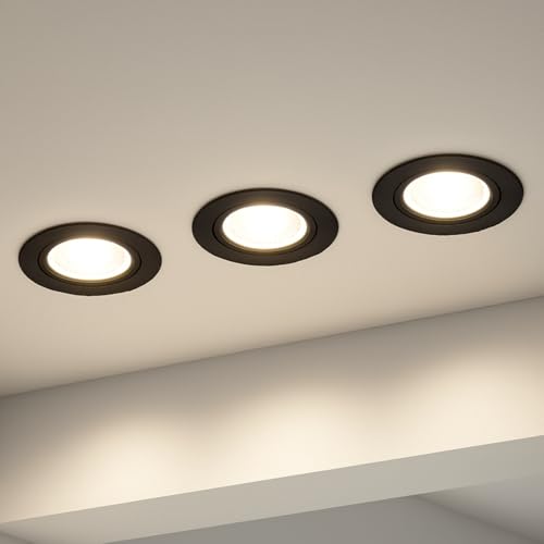 Adakat - Full Metal Recessed Spot G4 12V with Matte Glass Cover, Black Frame