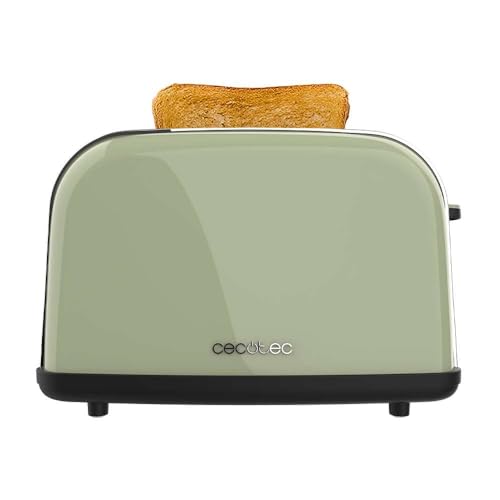 Cecotec - 850W Vertical Toaster with 1.5" Double Slot, Automatic Stop, Crumb Catcher