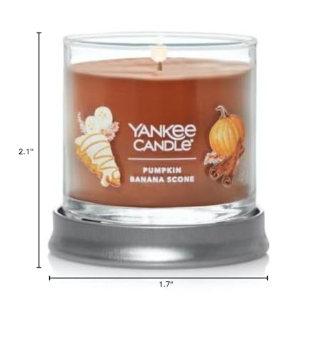 Yankee Candle Small Tumbler Scented Single Wick Jar Candle, Pumpkin Banana Scone, Over 20 Hours of Burn Time, 4.3 Ounce (Pack of 2) - Medaid International