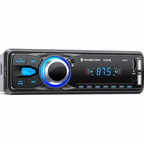 Chismos - Bluetooth 5.0 1 Din Car Radio, AM/FM, 2 USB, 4 Channel Sound
