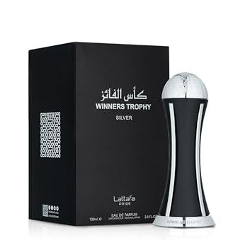 Lattafa Al Khas Winners Trophy Silver for Unisex Eau de Parfum Spray, 3.4 Ounce - Medaid International