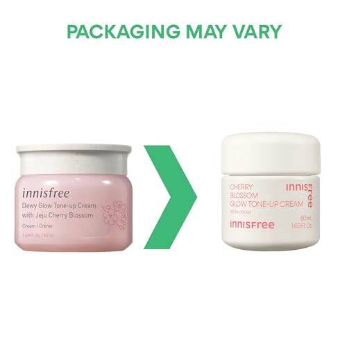 innisfree Cherry Blossom Glow Tone-Up Cream with Niacinamide for Bright, Even Skin Tone, Korean Skincare Gel Moisturizer for Face (Packaging May Vary) - Medaid International