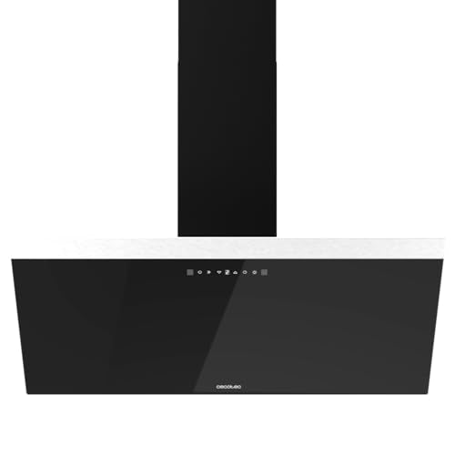 Cecotec - 90cm Cooker Hood, 165W, 650m3/h Suction, Touch Control, Black Glass