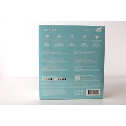 FOREO Peach 2 go IPL Hair Removal Device - Travel-Friendly Permanent Hair Removal - Laser Hair Removal - Body & Face - Painless Hair Removal - Skin Cooling & Silicone Shield - Customizable Artic Blue - Medaid International