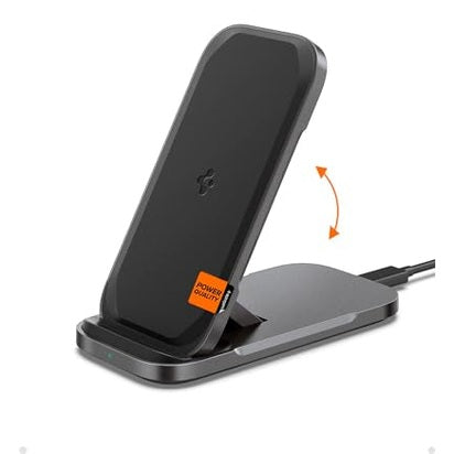 Spigen - ArcField PF2201 15W Wireless Charger, Durable Leather Design, Optimal Comfort
