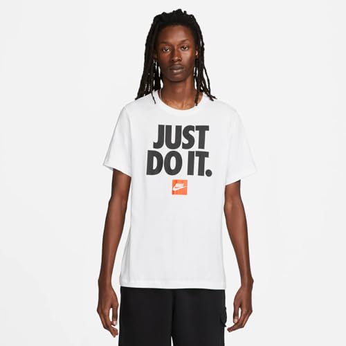 Nike Men's Club Just Do It Graphic T-Shirt, White - Medaid International