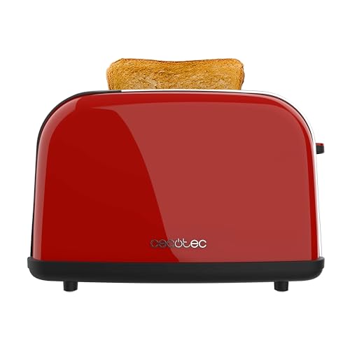 Cecotec - Vertical Toaster Toastin' Time 850W, Dual Slots, Stainless Steel, Auto Pop-Up