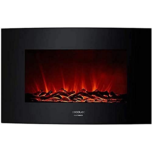 Cecotec - Electric Fireplace with Curved Flames, 2000W, Remote Control, Timer